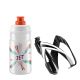 Elite Kit Ceo Glossy Blk/Wht Cage and Bottle Jet Clear 350ml